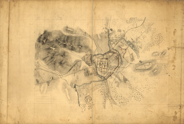 Battlefield in front of Franklin, Ten. November 30th, 1864