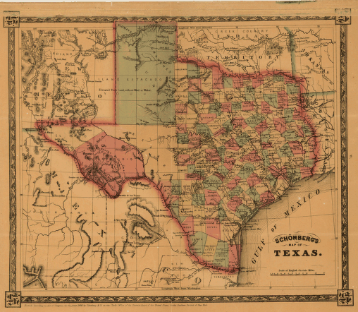 Schönberg's map of Texas.