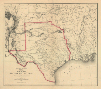 Map of the military dep't of Texas
