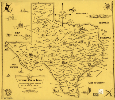 Literary map of Texas. Compiled Sept. 25, 1955