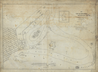 Map of the post of Fort Brown, Brownsville, Texas