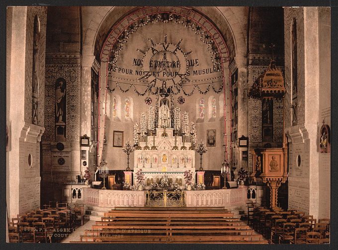 Interior of Notre Dame d'Afrique, Algiers, Algeria