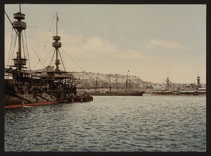 With war ships, Algiers, Algeria