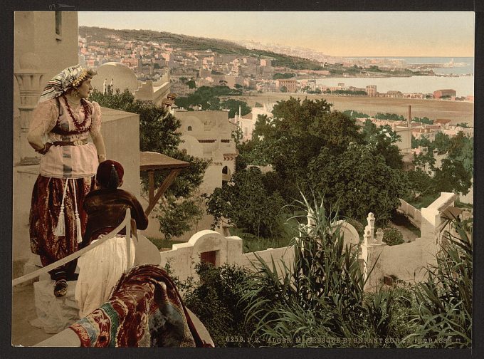 Moorish woman and child on the terrace, II, Algiers, Algeria