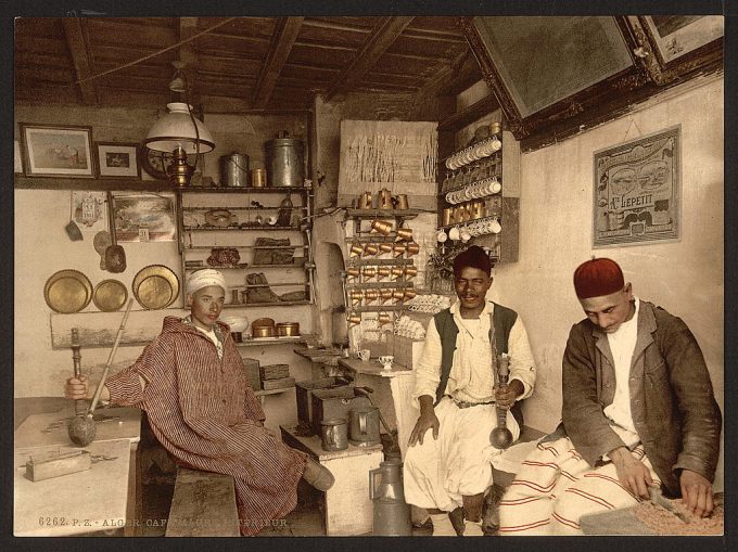 Moorish coffee house, Algiers, Algeria