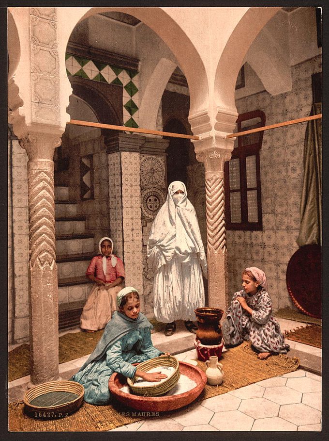 Luce Ben Aben, Moorish women preparing couscous, Algiers, Algeria