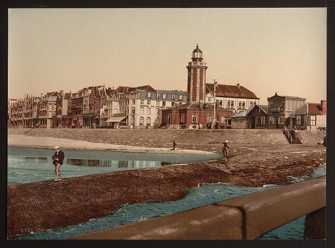 The lighthouse and villas, Blankenberghe, Belgium