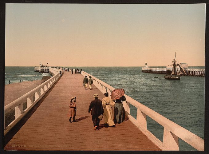 Entrance to port, Ostend, Belgium