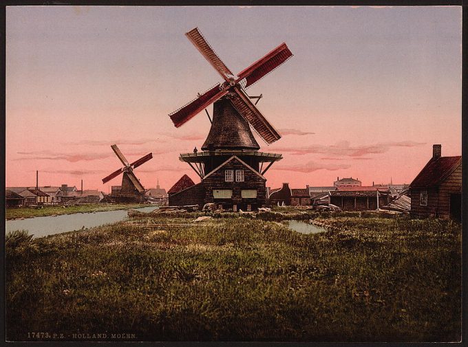 Two windmills, Holland