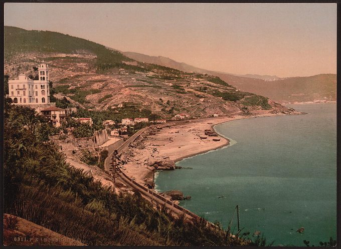 General view from the west, Bordighera, Riviera