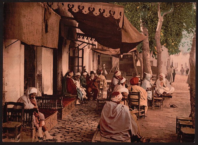 Outside a Moorish cafe, Tunis, Tunisia