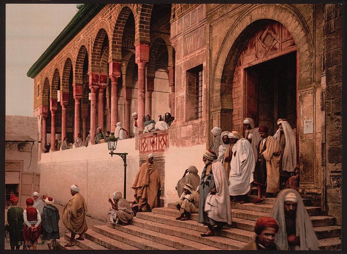 Arabs leaving mosque, Tunis, Tunisia