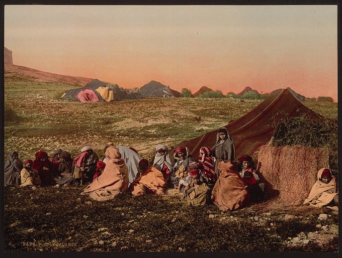 Group of wandering Arabs, Tunis, Tunisia