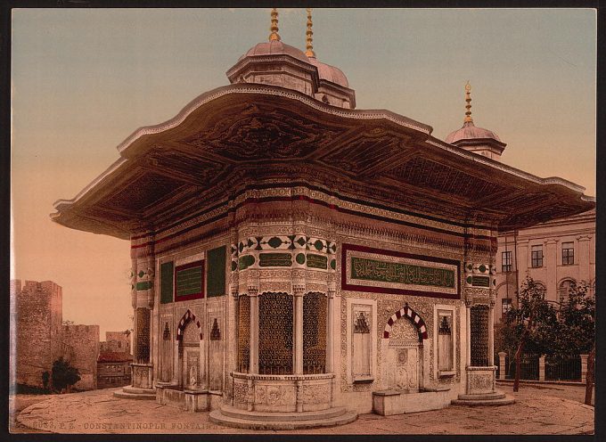 The fountain of Sultan Ahmed, Constantinople, Turkey