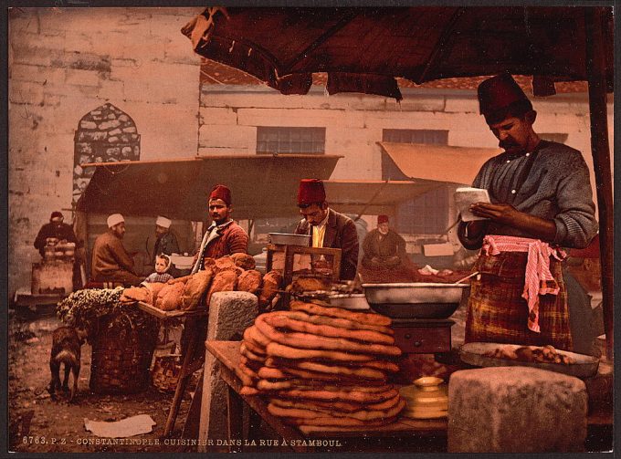 Cook in the rue de Stamboul, Constantinople, Turkey