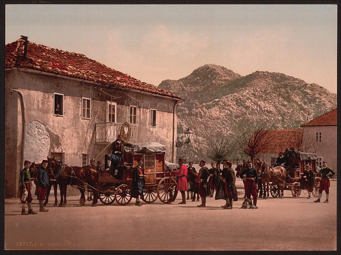Arrival of the post, Cetinje, Montenegro