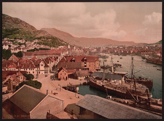 General view from Walkendorff's Tower, Bergen, Norway