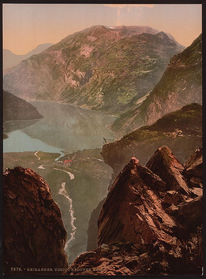 General view towards Merok, Geiranger Fjord, Norway