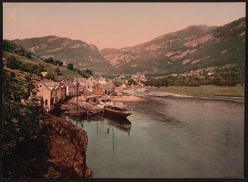 Eide Hardanger from the south, Hardanger Fjord, Norway