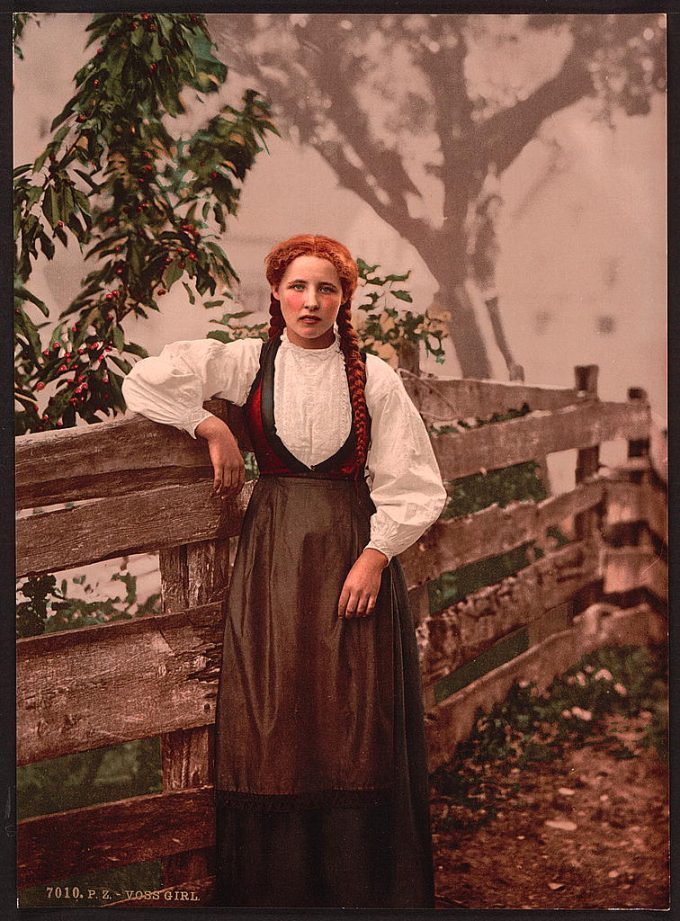 A girl of Voss, Hardanger Fjord, Norway