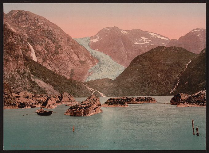 Bondhus glacier and lake, Hardanger Fjord, Handanger, Norway