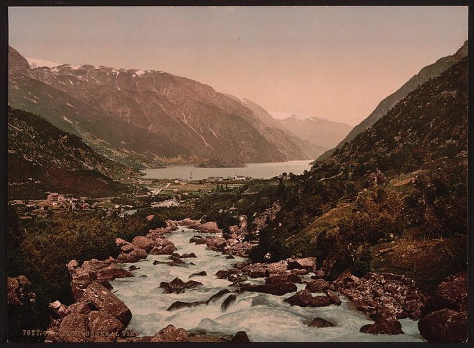 General view towards Odde, Hardanger Fjord, Norway