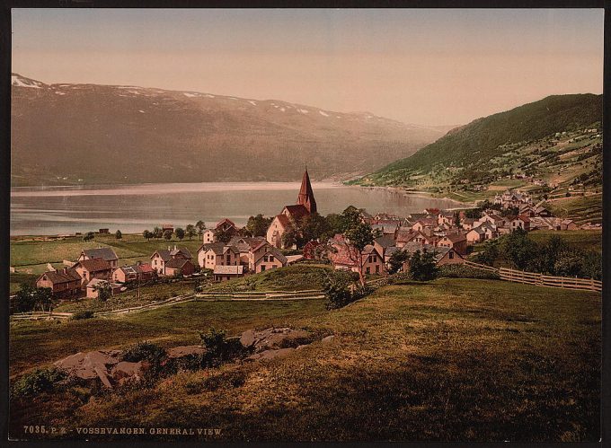 General view of Vossegangen, Hardanger Fjord, Norway