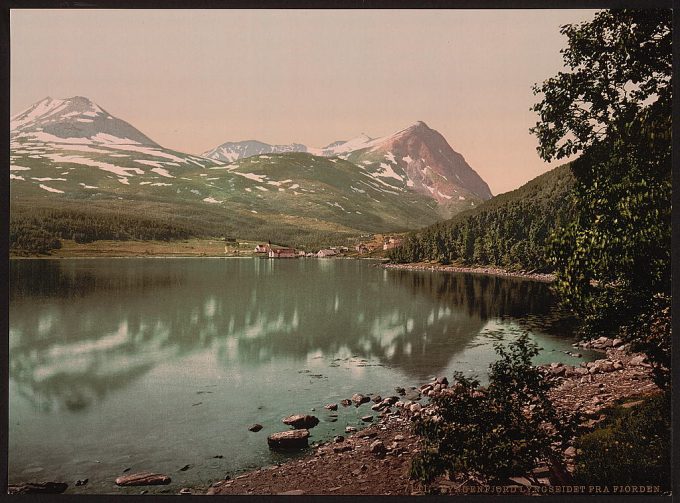 Lyngseidet from fjord, Lyngenfjord, Norway