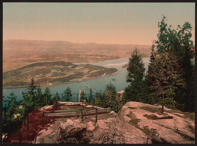 General view from Krogkleven, Ringerike, Norway