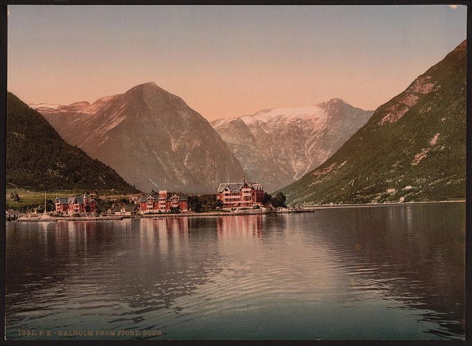 Balholm from the fjord, Sognefjord, Norway