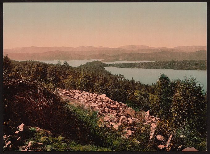 Panorama from Bolkesjo, Telemarken (i.e, Telemark), Norway