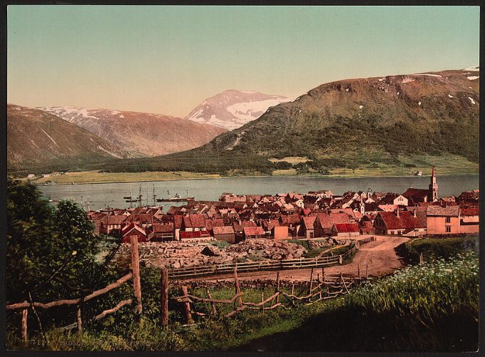 Tromso, with Tromstind, Tromso, Norway