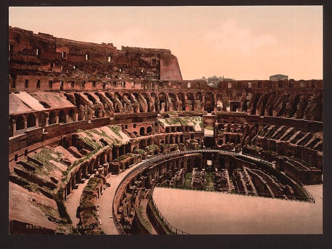 Interior of Coliseum, Rome, Italy