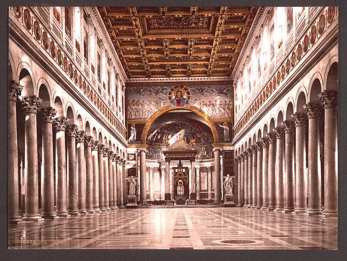 Interior of St. Paul's, Rome, Italy