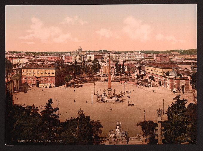 Panorama from the Pincian, Rome, Italy