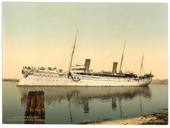Hohenzollern, leaving the harbor, Venice, Italy