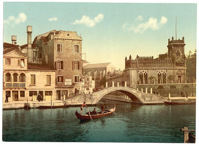 Bridge and canal, Venice, Italy