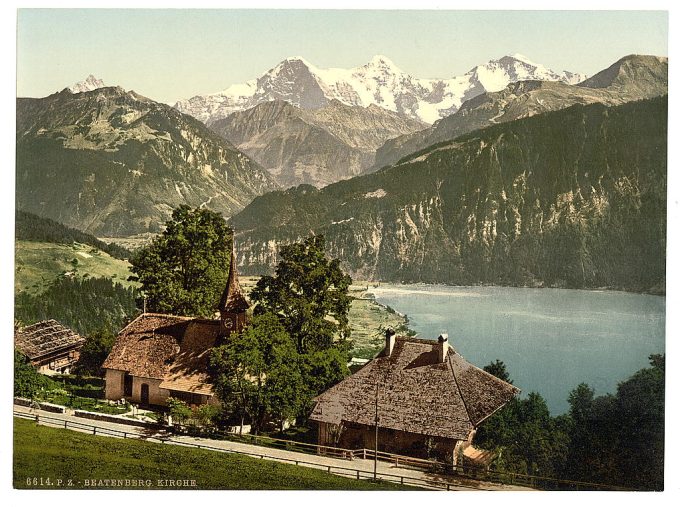 Beatenburg (i.e., Beatenberg), the church, Bernese Oberland, Switzerland