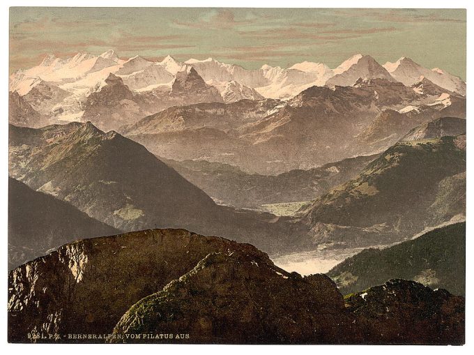 Bernese Alps, from Pilatus, Bernese Oberland, Switzerland