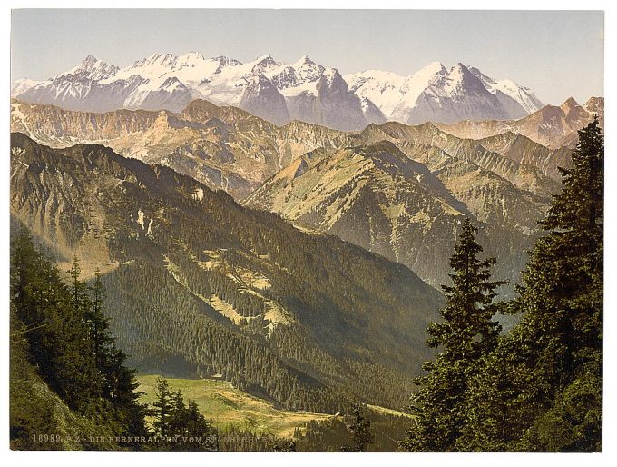 Bernese Alps, from Stanserhorn, Bernese Oberland, Switzerland
