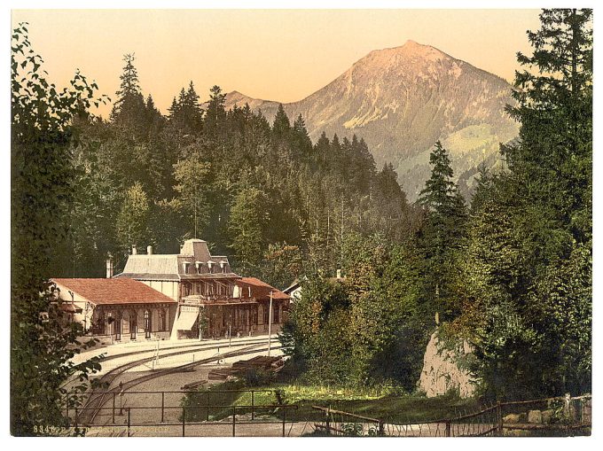 The railway station, Brunig, Bernese Oberland, Switzerland