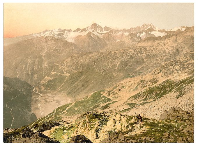 Furka Pass, panorama, Bernese Oberland, Switzerland