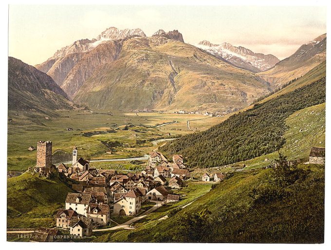 Furka Pass, Hospenthal, general view, Bernese Oberland, Switzerland