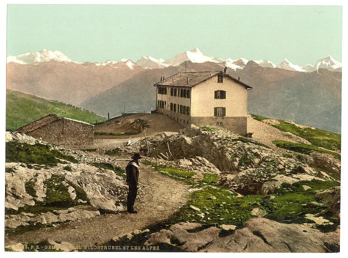 Passhohe, Hotel Wildstrubel and the Alps, Bernese Oberland, Switzerland