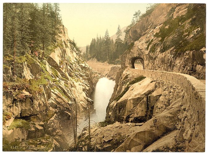 Grimselstrasse, Handegg Falls, I, Bernese Oberland, Switzerland