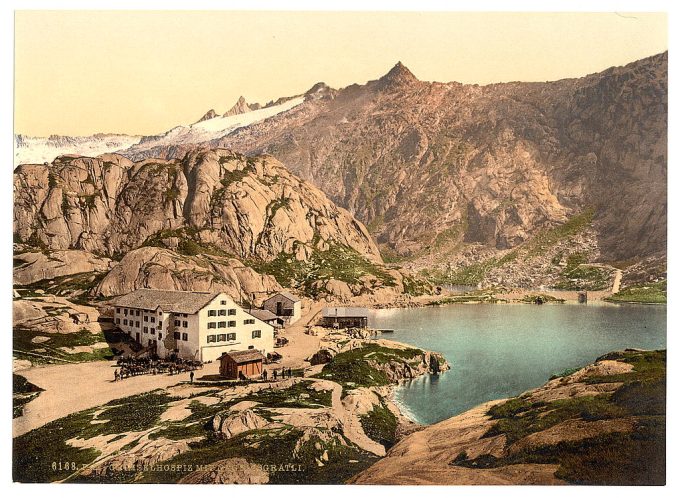 Grimselstrasse, the hospice, Bernese Oberland, Switzerland