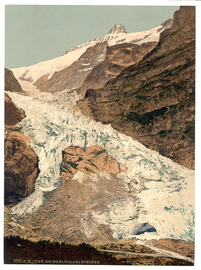 Grindelwald, Glacier, source of Lutschine, Bernes Oberland, Switzerland