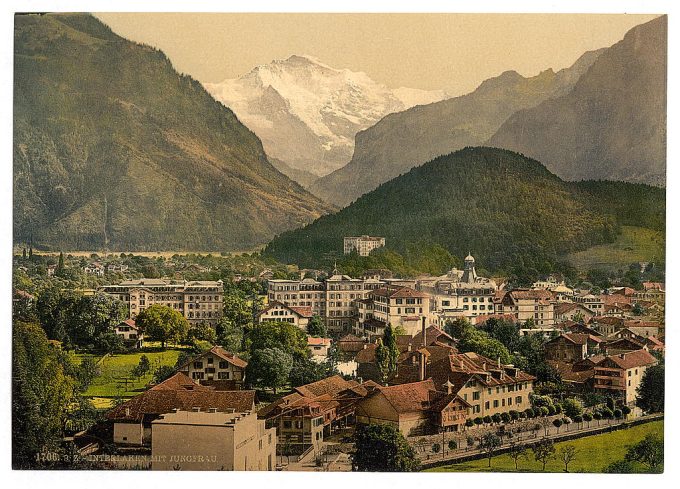 Interlaken, with Jungfrau, Bernese Oberland, Switzerland