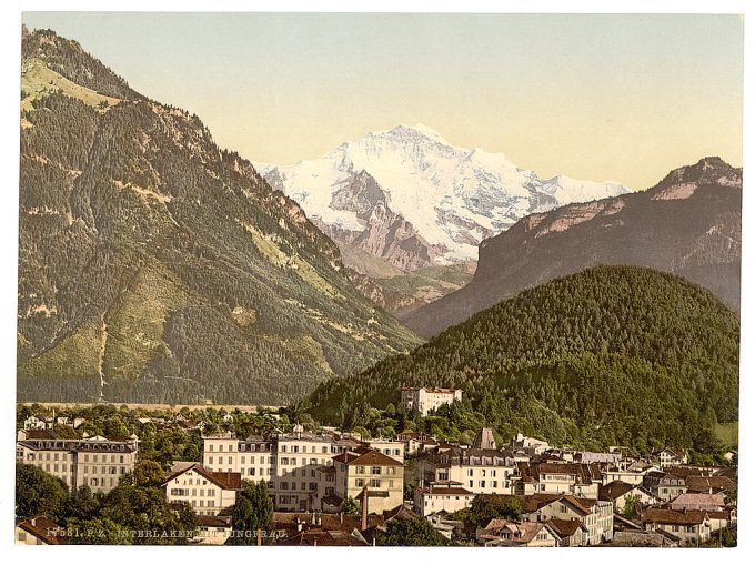 Interlaken, with Jungfrau, Bernese Oberland, Switzerland