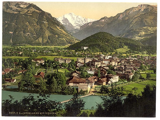 Interlaken, with Jungfrau, Bernese Oberland, Switzerland